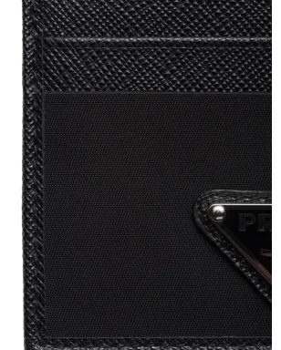 Prada トライアングルロゴ レザー ウォレット - ブラック - サムネイル3