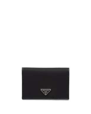 Prada エナメル三角ロゴ ウォレット - ブラック - サムネイル1