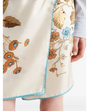 Prada フローラルプリント シルクスカート - サムネイル5