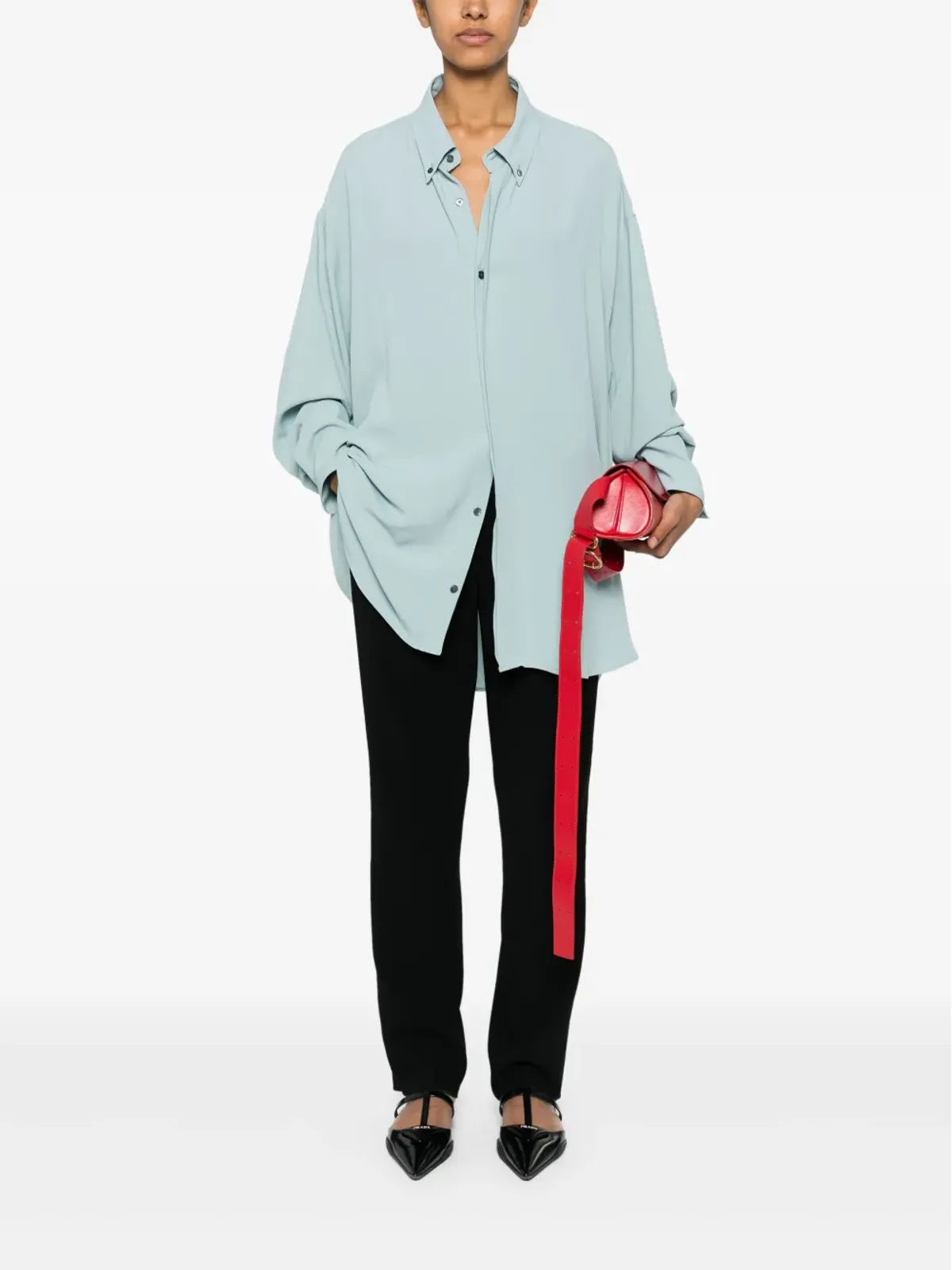 Max Mara カディ テーラードパンツ ブラック - 画像2