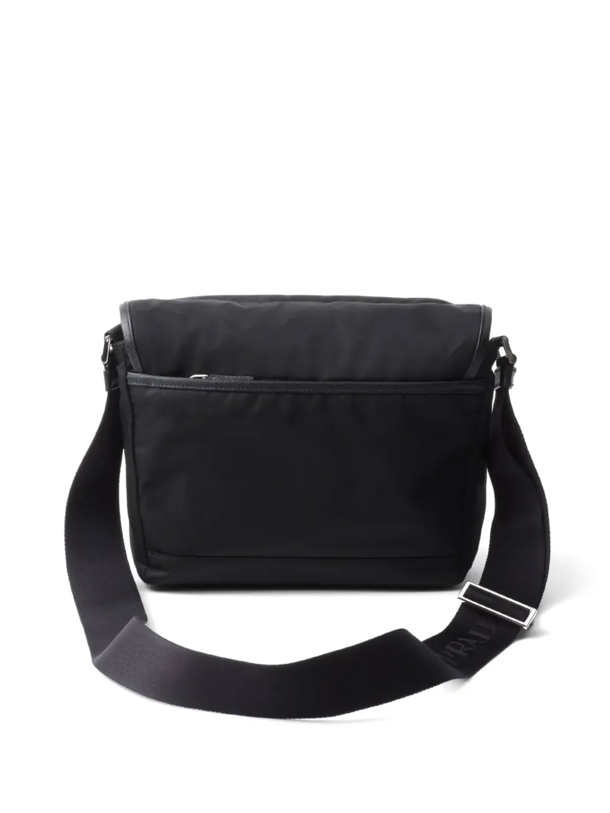 Prada ロゴパッチ ショルダーバッグ ブラック - 画像2