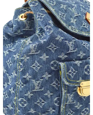 Louis Vuitton ビンテージ Sac a Dos GM デニムバックパック - Blue - サムネイル3