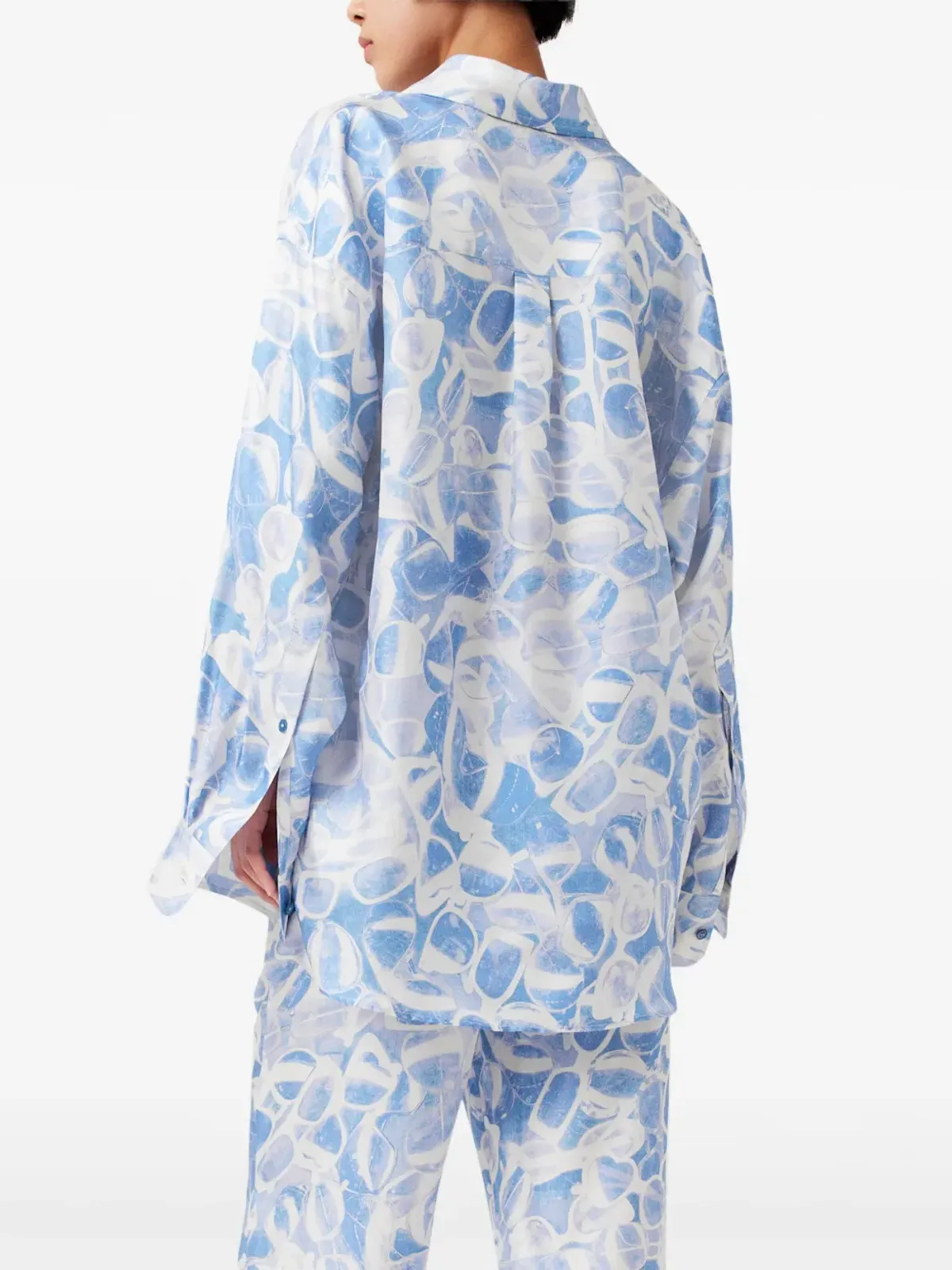 Stella McCartney サングラス柄プリント シャツ - ブルー - 画像5