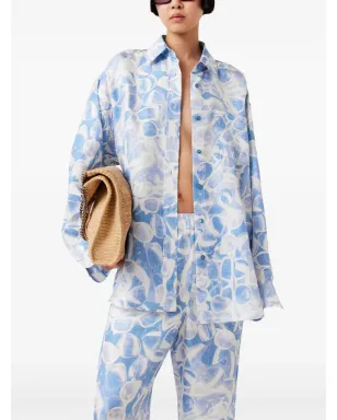 Stella McCartney サングラス柄プリント シャツ - ブルー - サムネイル3