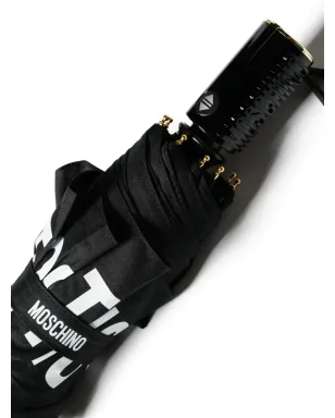 Moschino ロゴレタリングプリント入り折りたたみ傘 - ブラック - サムネイル2