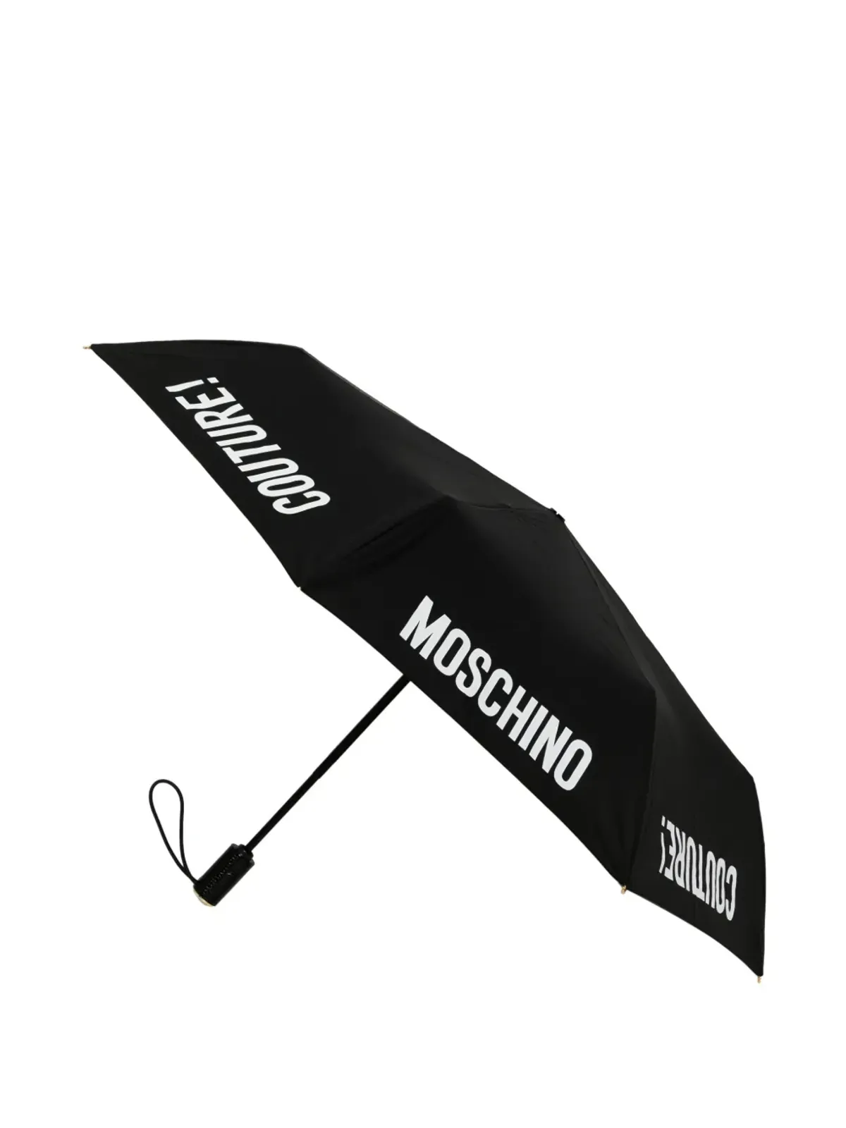 Moschino ロゴレタリングプリント入り折りたたみ傘 - ブラック - 画像3