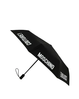 Moschino ロゴレタリングプリント入り折りたたみ傘 - ブラック - サムネイル3
