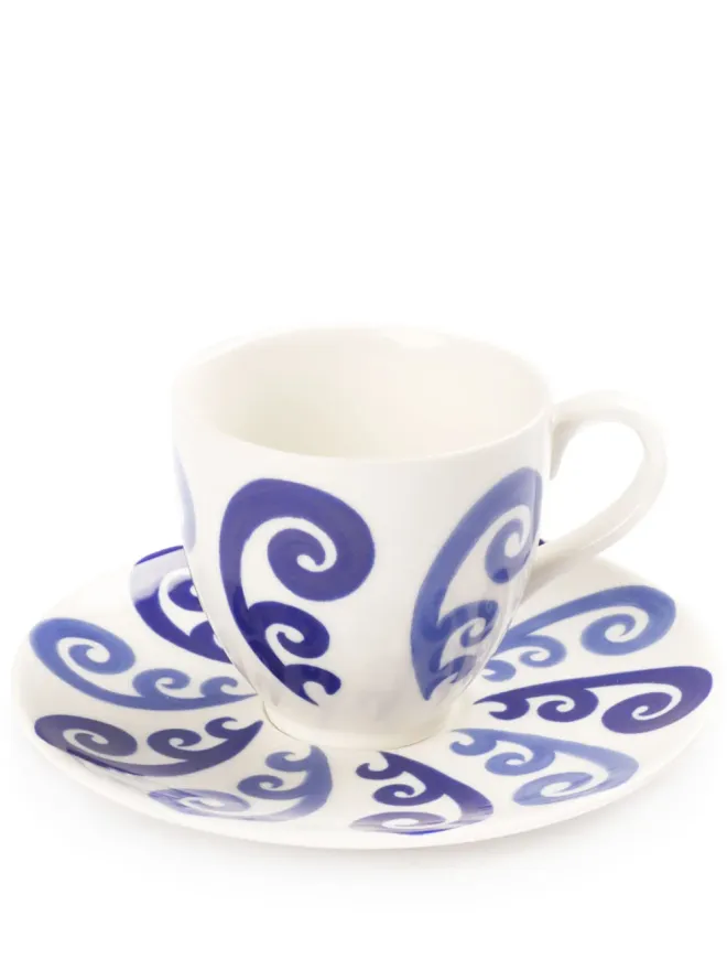Themis Z Themis Z Athenee Peacock tea cup and saucer - Whiteの商品画像