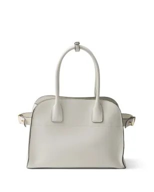 Prada ミディアム ロゴスタンプ レザー トートバッグ - ホワイト - サムネイル2