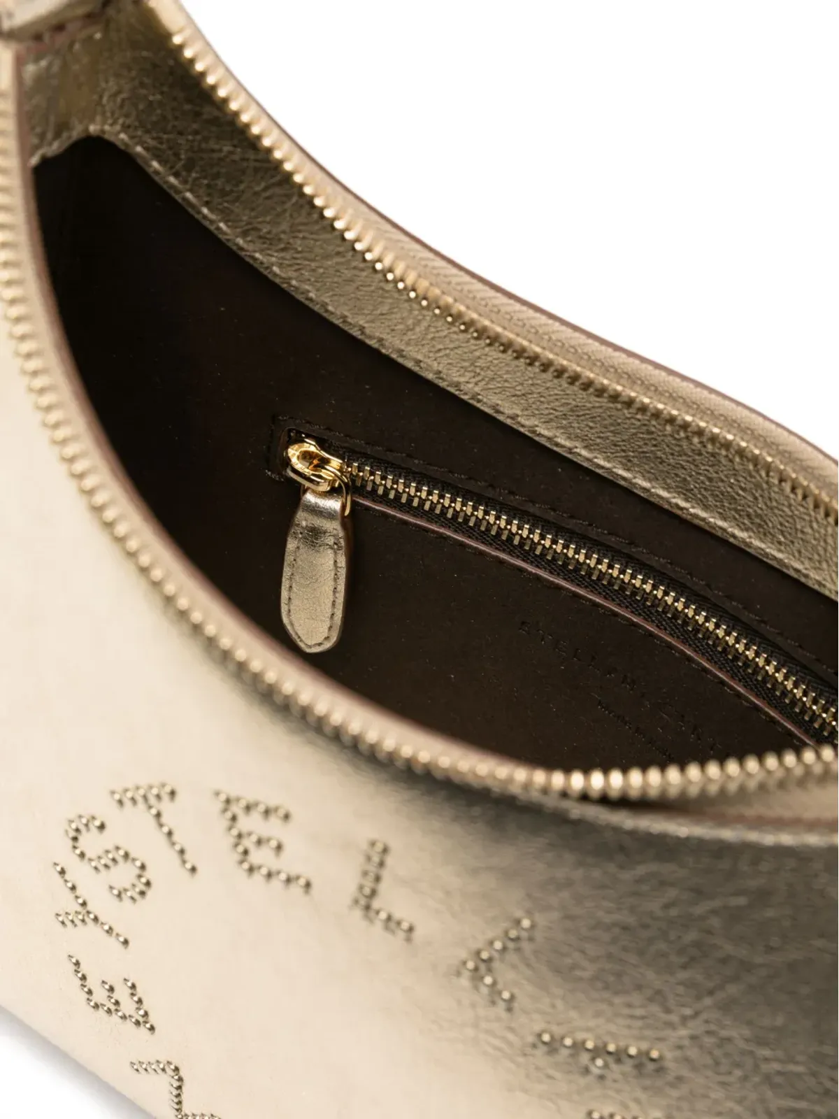 Stella McCartney スタッズロゴ メタリック ショルダーバッグ - Gold - 画像5