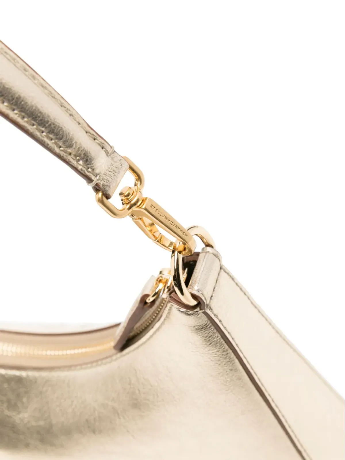 Stella McCartney スタッズロゴ メタリック ショルダーバッグ - Gold - 画像4