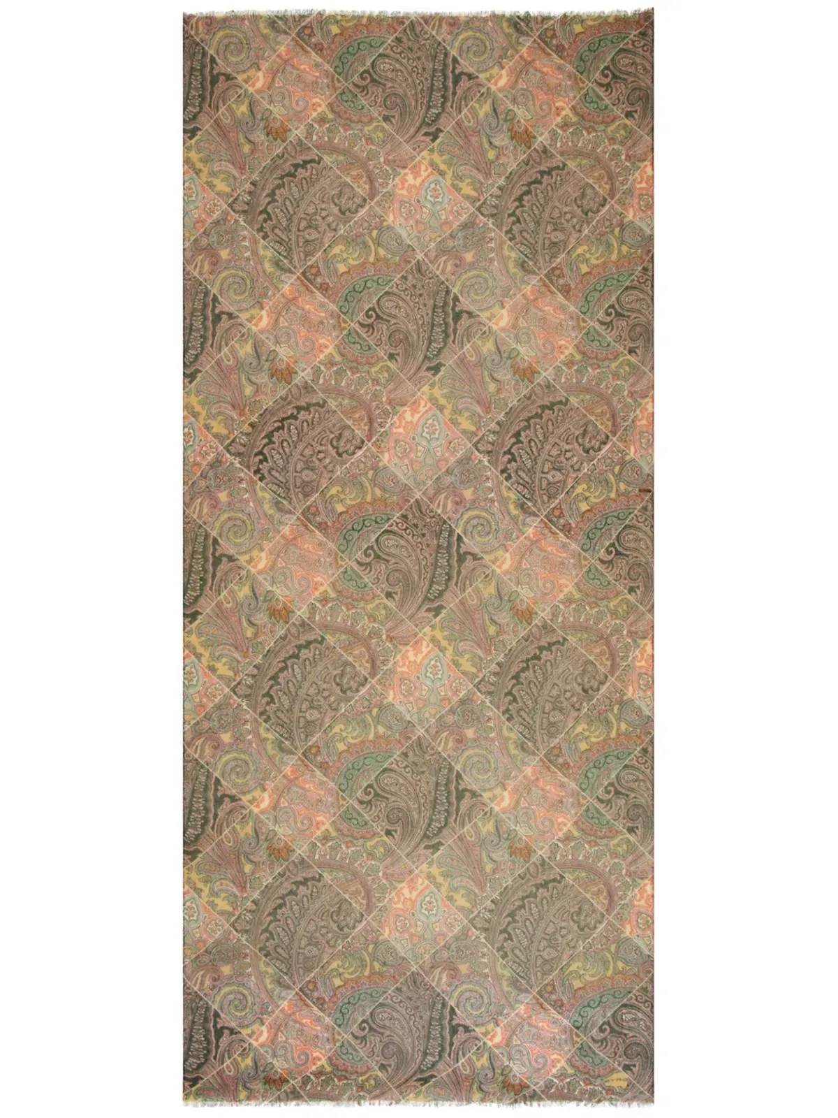 ETRO プリント カシミア スカーフ - 画像1