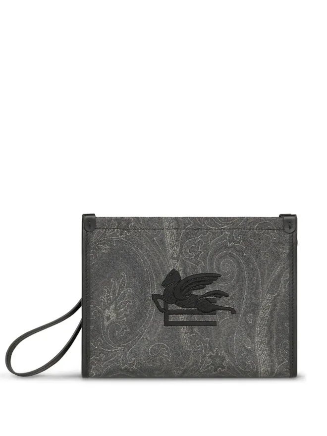 ETRO ETRO エッセンシャル ペイズリー柄クラッチバッグ - ブラックの商品画像