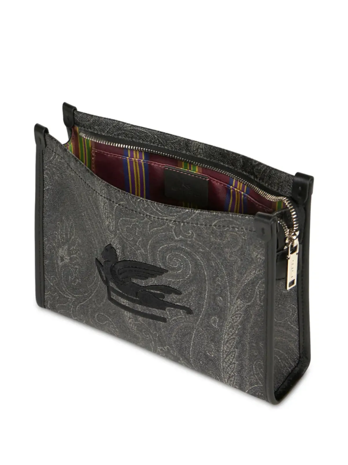 ETRO エッセンシャル ペイズリー柄クラッチバッグ - ブラック - 画像4