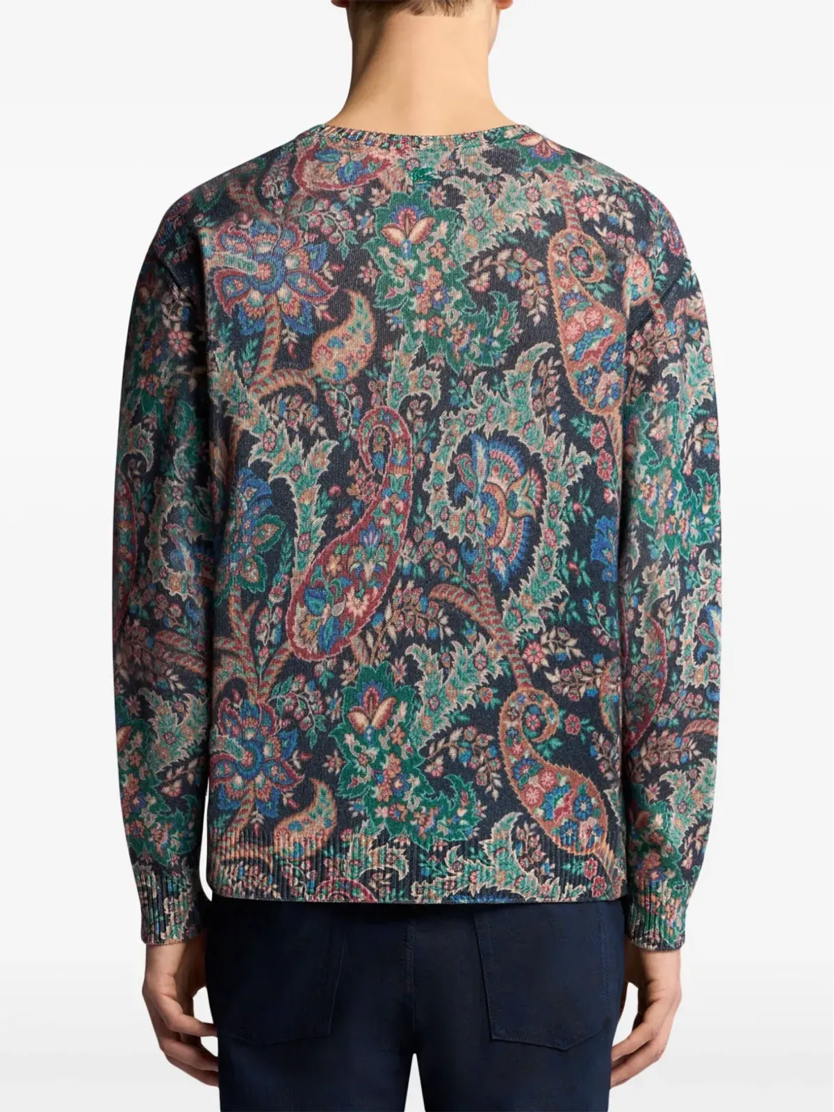 ETRO フローラル柄インターシャニットセーター - 画像2