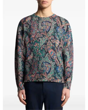 ETRO フローラル柄インターシャニットセーター - サムネイル3