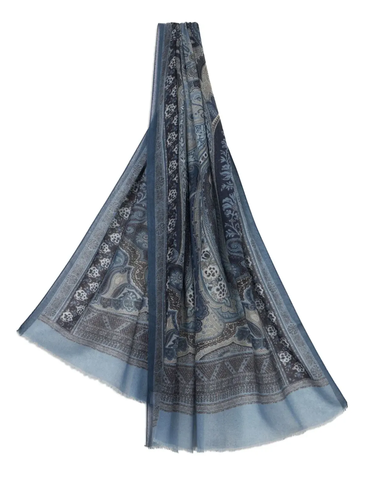 ETRO ペイズリー柄カシミヤスカーフ - 画像2