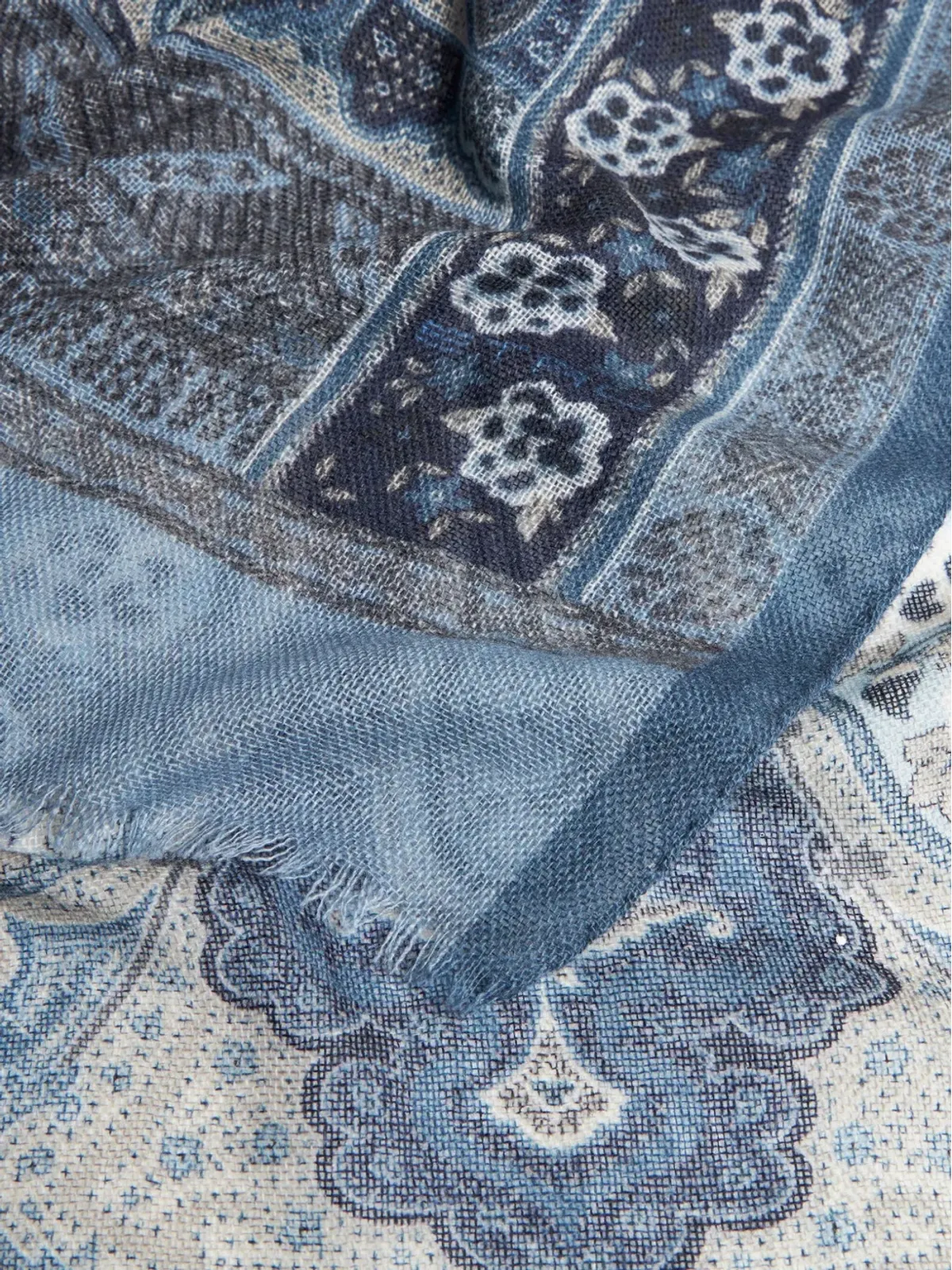 ETRO ペイズリー柄カシミヤスカーフ - 画像3