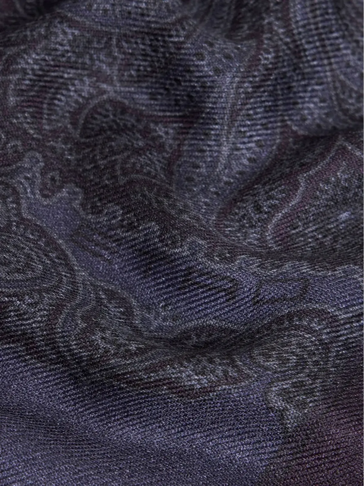 ETRO ほつれたペイズリージャカード スカーフ - ブルー - 画像3