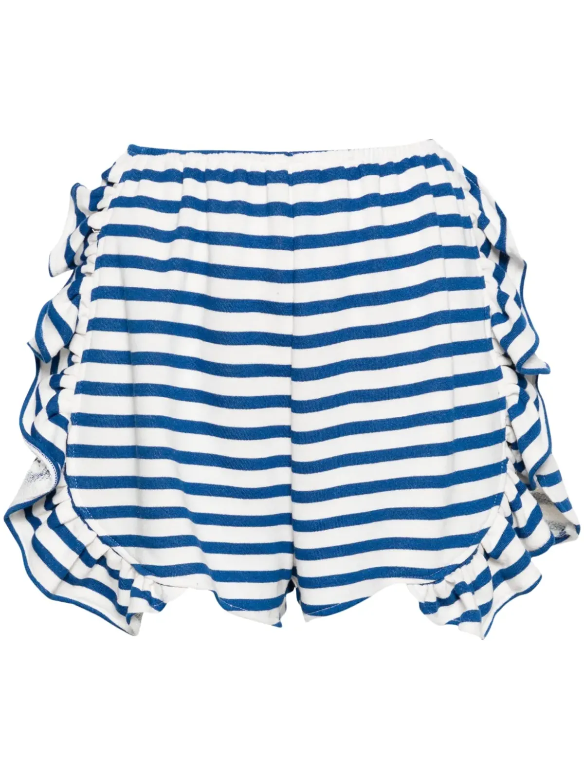Ioana Ciolacu Striped Peony ruffled shorts - White - 画像1