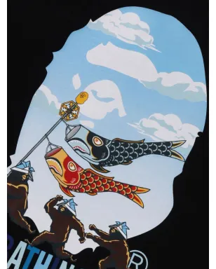 A BATHING APE Carp Streamer コットンTシャツ ブラック - サムネイル2