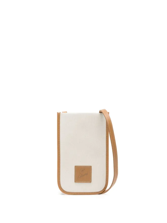 CAFÉ KITSUNÉ CAFÉ KITSUNÉ ロゴアップリケ キャンバスショルダーバッグの商品画像