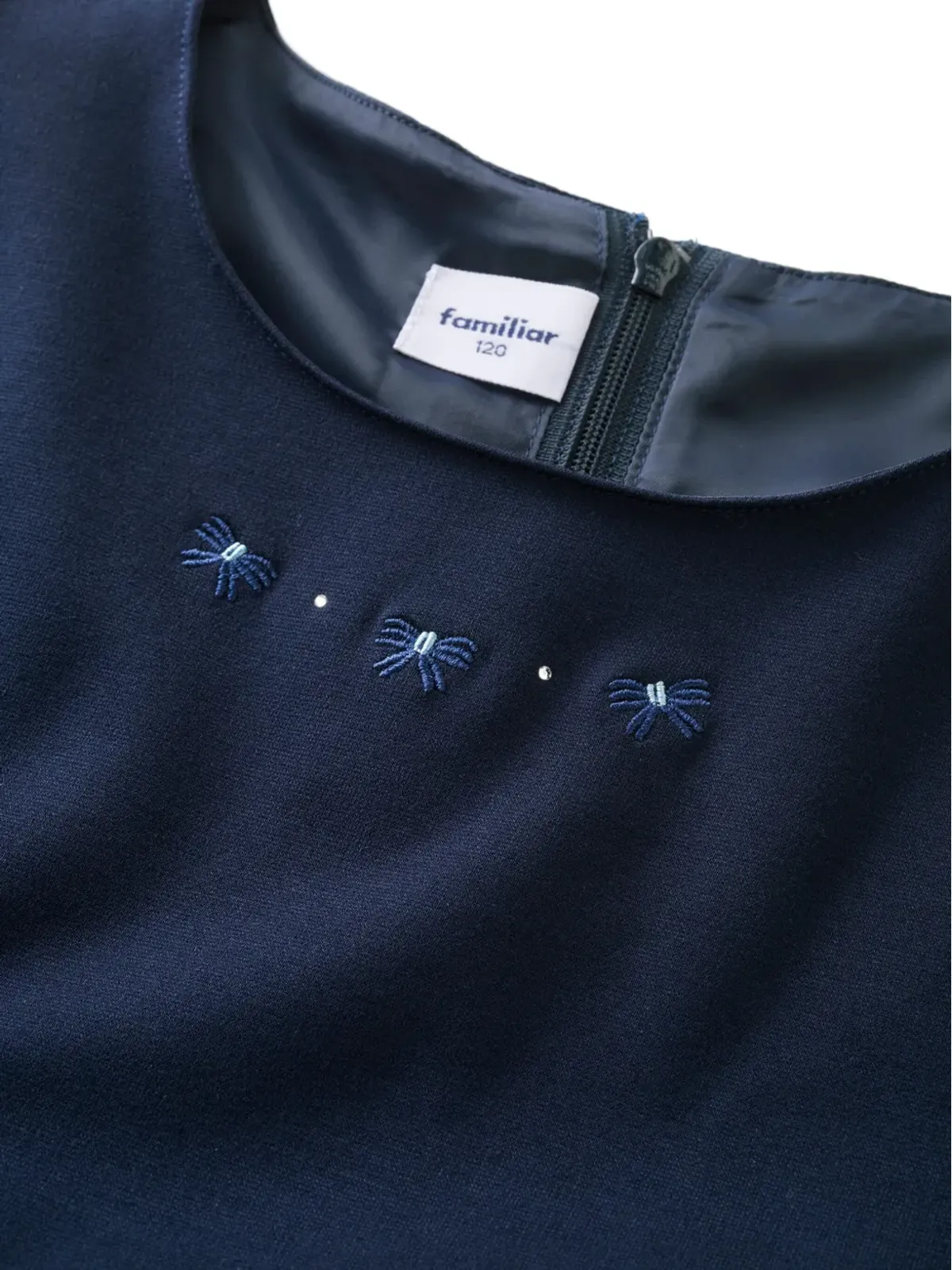 Familiar ノースリーブ ボウ刺繍ドレス - 画像3
