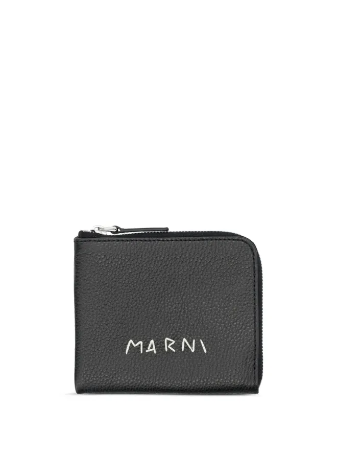 Marni Marni ロゴステッチ ジップ付きレザー ウォレットの商品画像