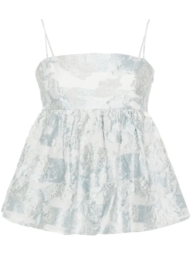 Stine Goya Stine Goya Sghari floral-jacquardトップ - ブルーの商品画像