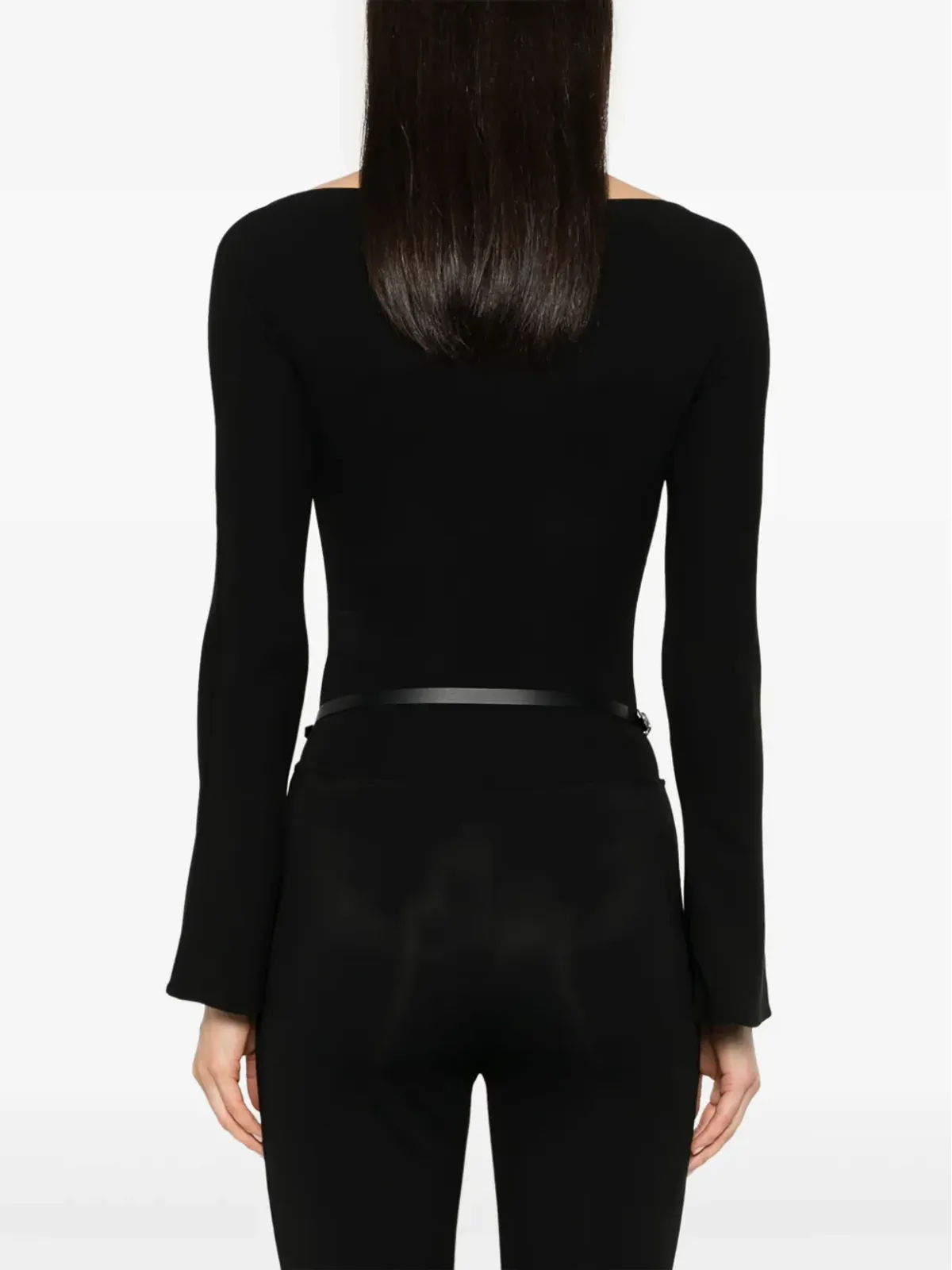 Courrèges ジップディテール ジャージー ボディスーツ - ブラック - 画像4