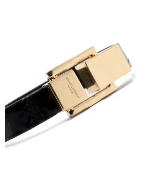 Saint Laurent ル・キャレ レザー ブレスレット - ブラック - サムネイル3