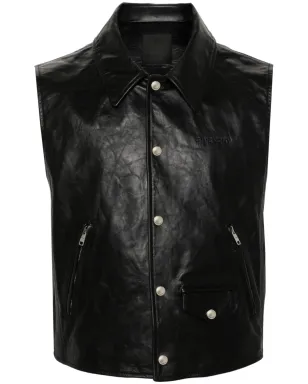 Givenchy プレススタッドレザー ジレ - サムネイル1