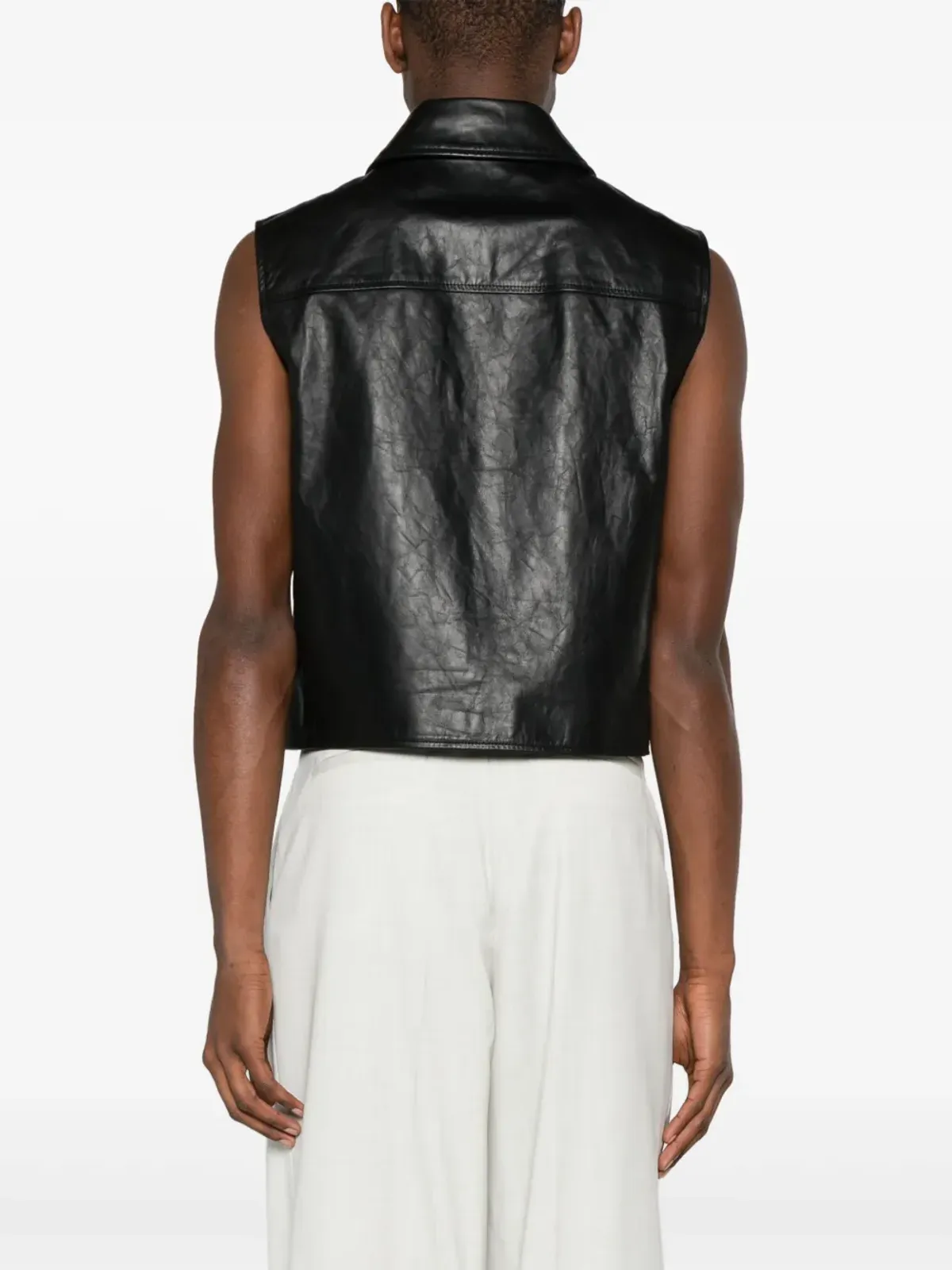 Givenchy プレススタッドレザー ジレ - 画像4