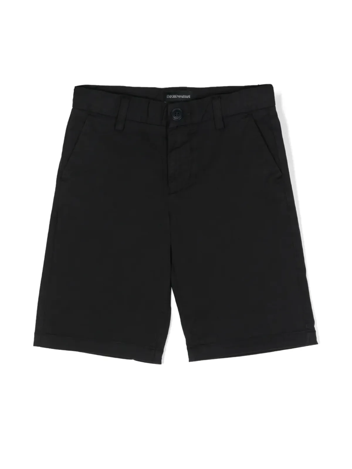 Emporio Armani Kids ロゴプレート付きベルムダショーツ - 画像1