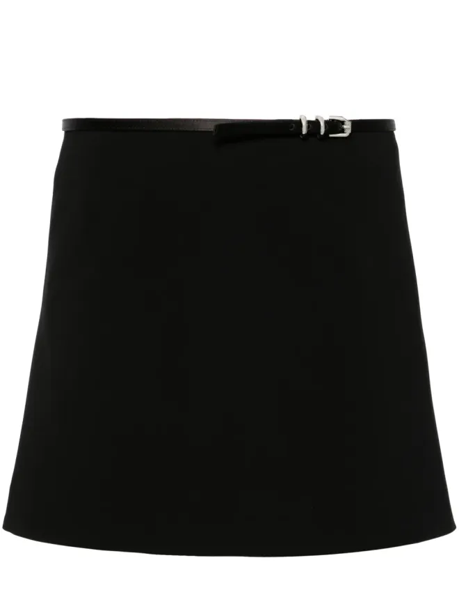 Givenchy Givenchy ベルテッド ラップ ミニスカート - ブラックの商品画像