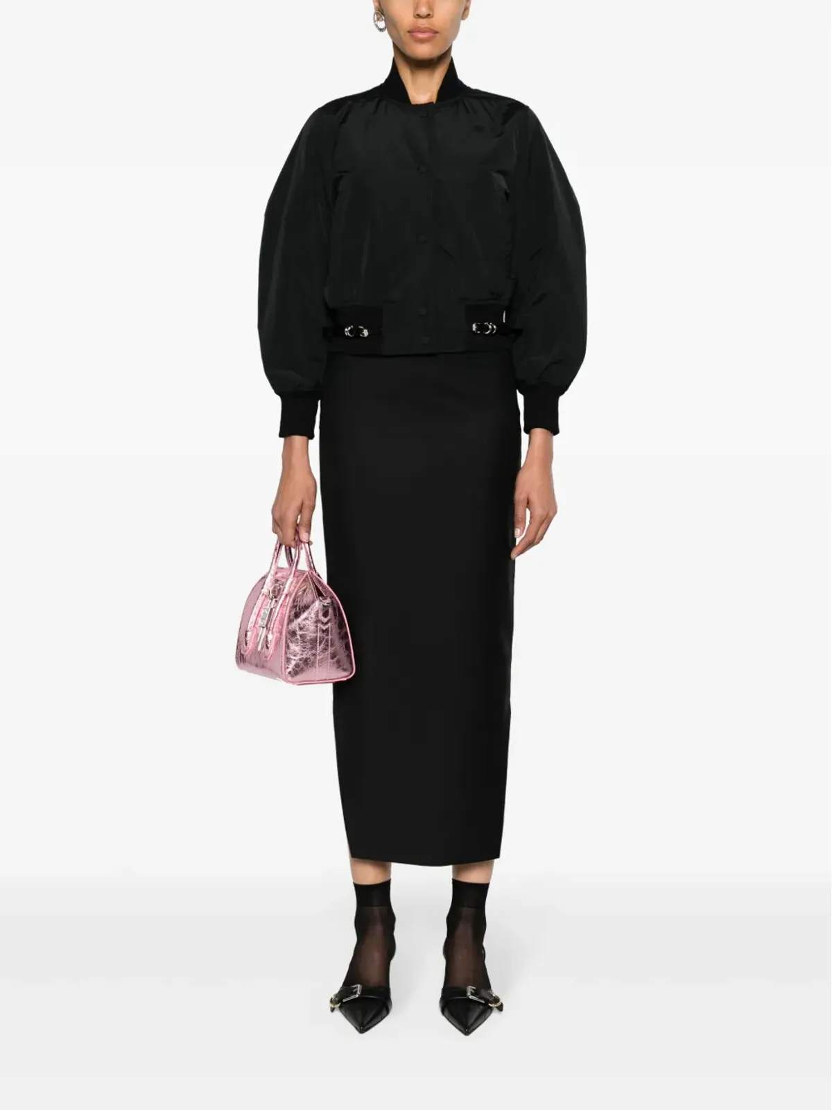 Givenchy アシンメトリック ペンシルスカート ブラック - 画像2