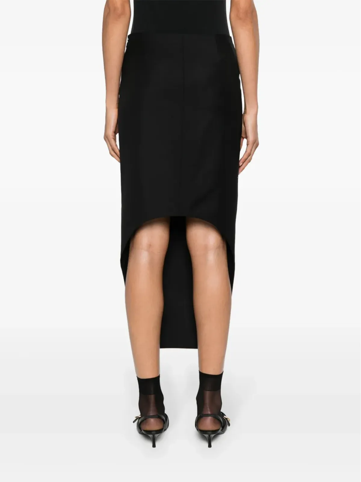 Givenchy アシンメトリック ペンシルスカート ブラック - 画像4