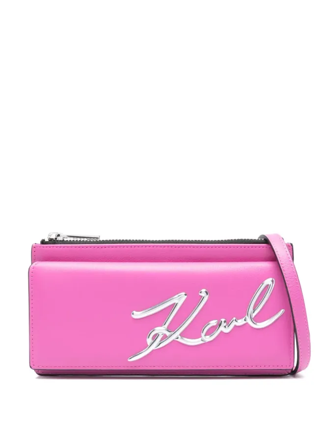 Karl Lagerfeld Karl Lagerfeld K/Signature レザー クロスボディ ウォレットの商品画像