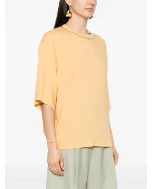 Fabiana Filippi サブレ ビーズ装飾 Tシャツ - サムネイル3