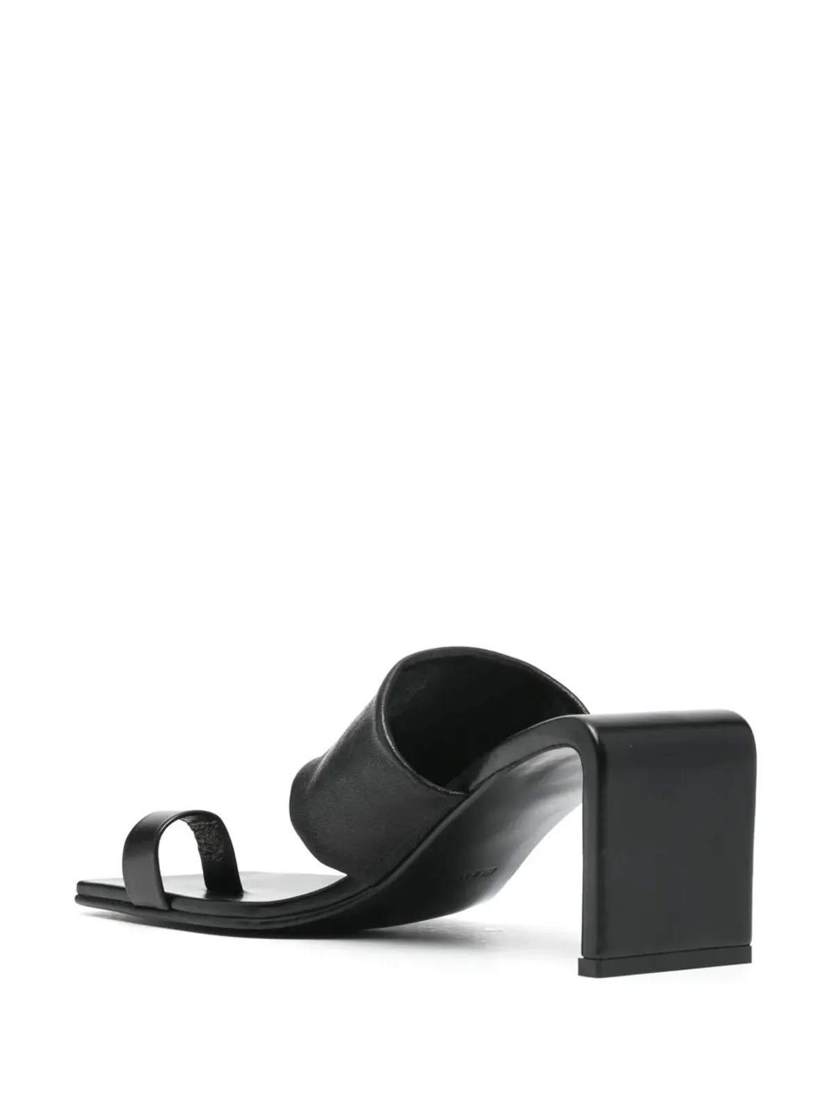 Jil Sander 75mm レザーサンダル ブラック - 画像3