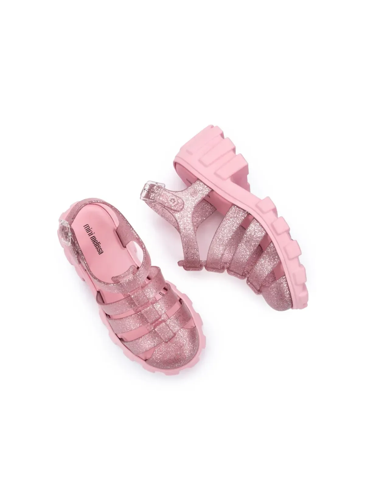 Mini Melissa バックル留めジェリーサンダル - ピンク - 画像3