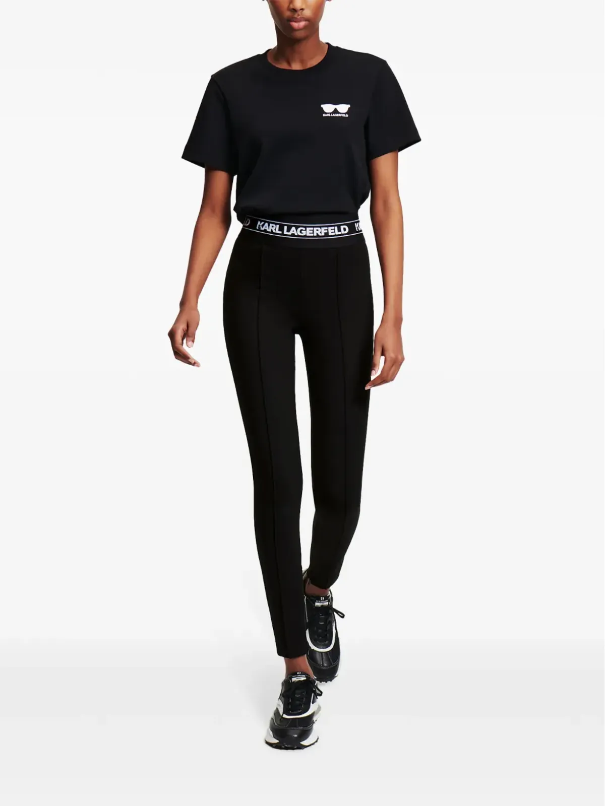 Karl Lagerfeld ロゴテープ レギンス - 画像3