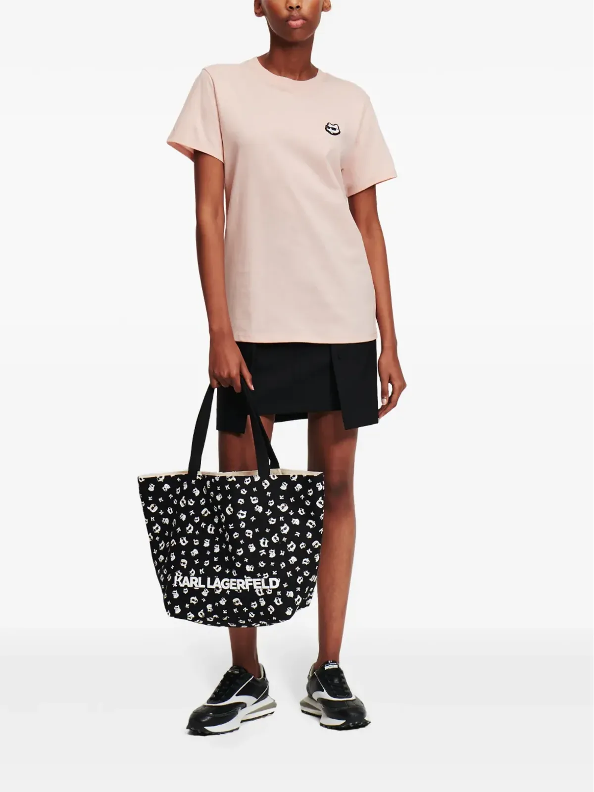 Karl Lagerfeld Ikon ロゴアップリケ Tシャツ - 画像2