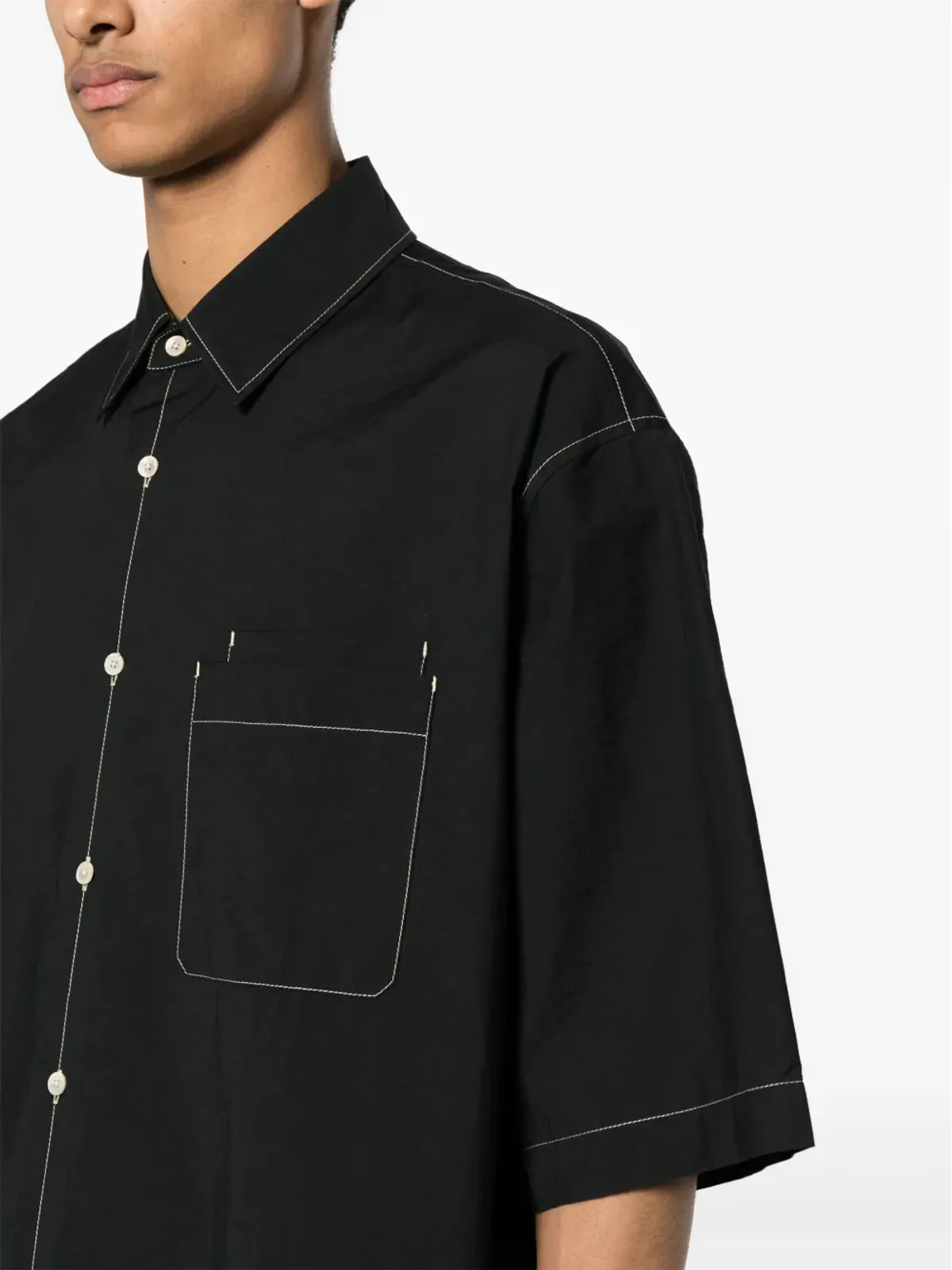 LEMAIRE コントラストステッチシャツ - 画像5
