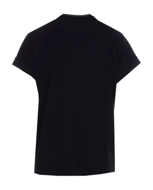 Brunello Cucinelli Vネックトップス ネックラインのメタリックディテール - ブラック - サムネイル2