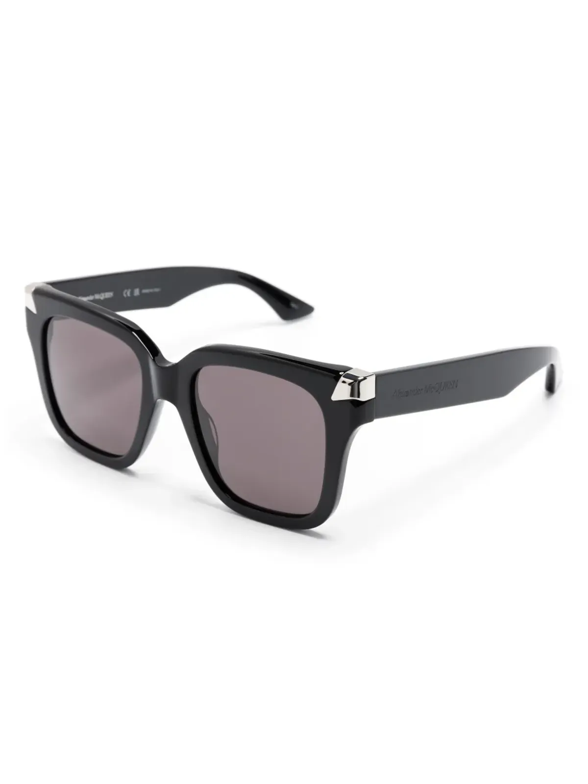Alexander McQueen Eyewear ロゴ刻印 オーバーサイズフレーム サングラス - 画像2