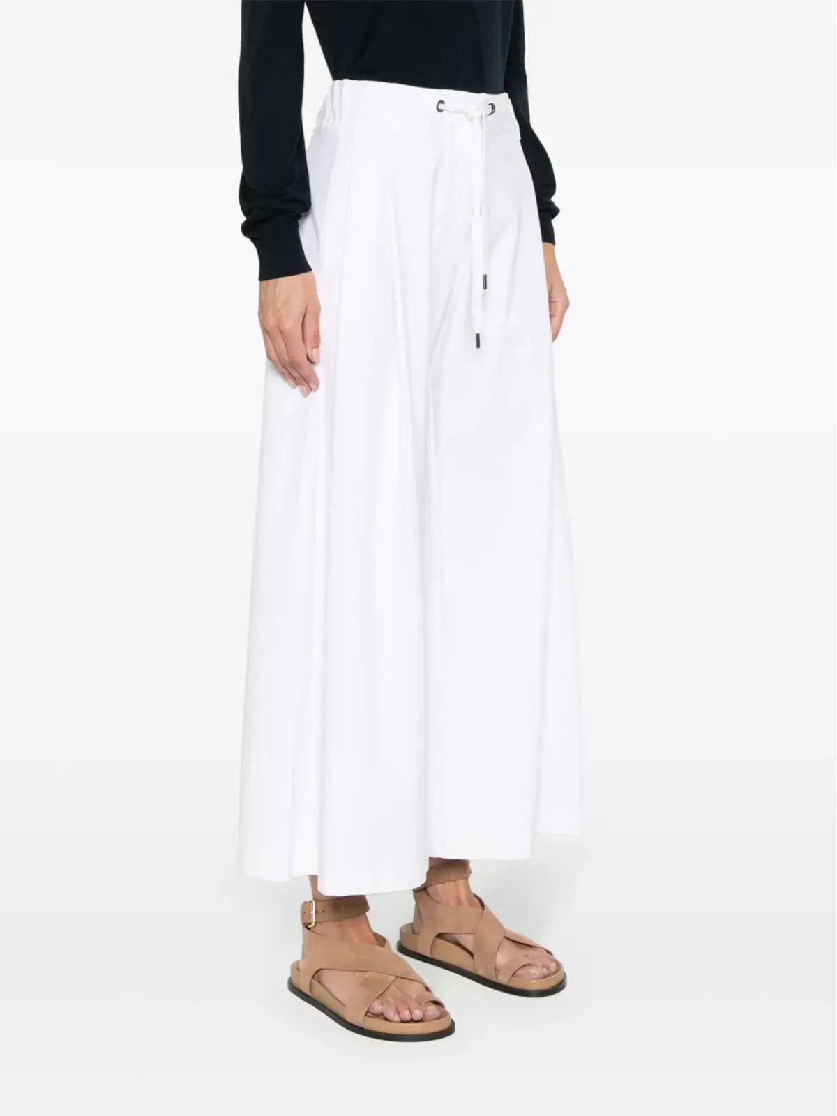 Brunello Cucinelli プリーツディテール クロップドパンツ - 画像3