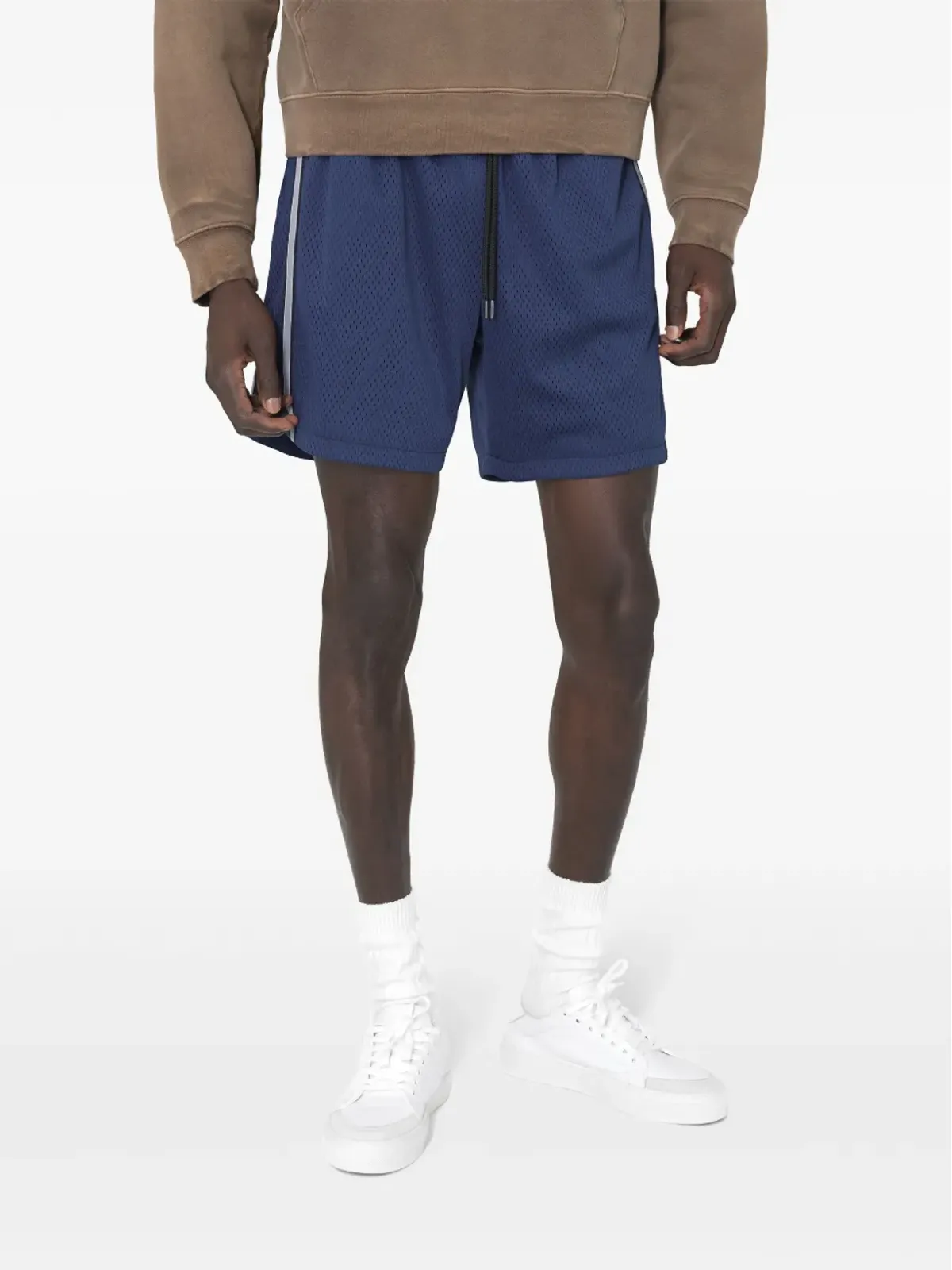 John Elliott ストライプディテール メッシュショーツ - 画像5