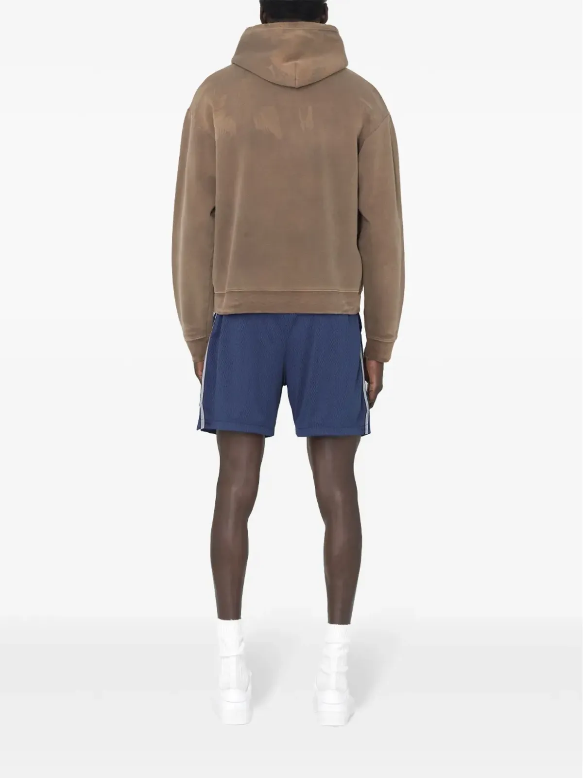 John Elliott ストライプディテール メッシュショーツ - 画像4