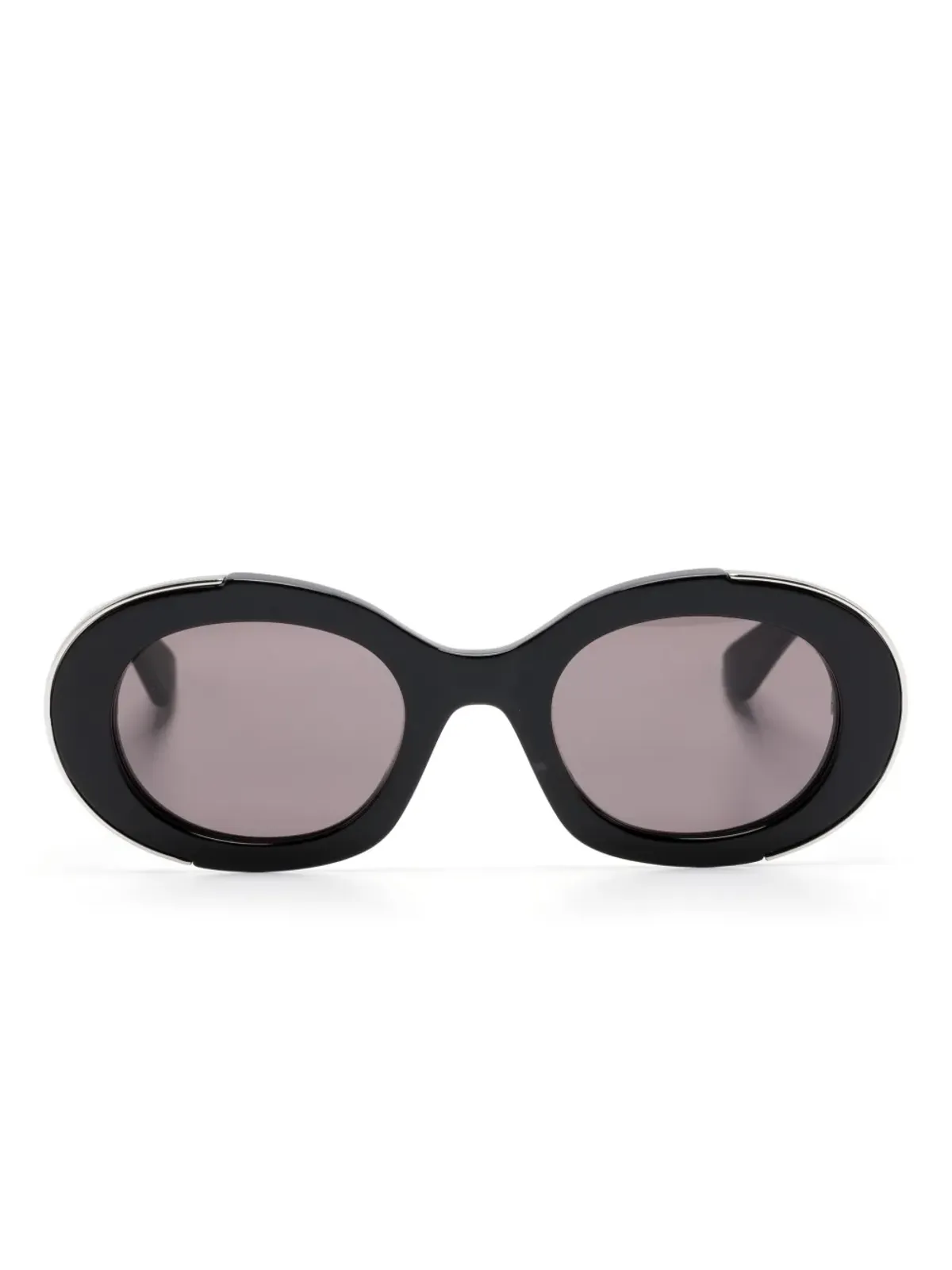 Alexander McQueen Eyewear ロゴ入りオーバルフレームサングラス - 画像1